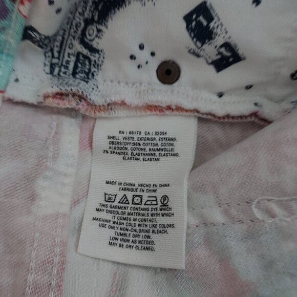 Anthropologie Pilcro Mid Rise Skinny Rose Floral Jeans Size 28 - Picture 9 of 12